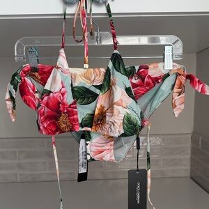 Dolce & Gabbana Multicolor Floral Bikini Top